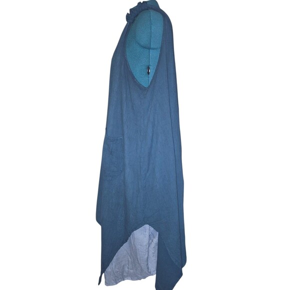 Harem Pants Co. Cotton Midi Dress Lagenlook Artsy Asymmetrical Layered Size 2X - Picture 6 of 8